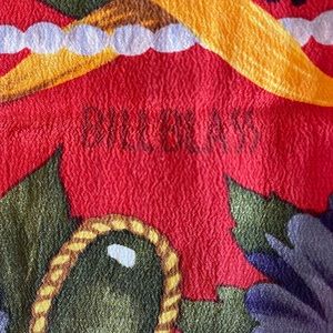 Vintage Bill Blass Excellent Condition Narrow Scarf with Floral/Pearl Design